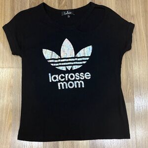 Lacrosse Mom cutout t-shirt